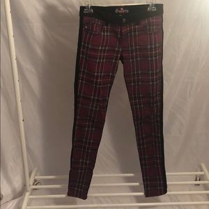 Plaid Skinny Jeans